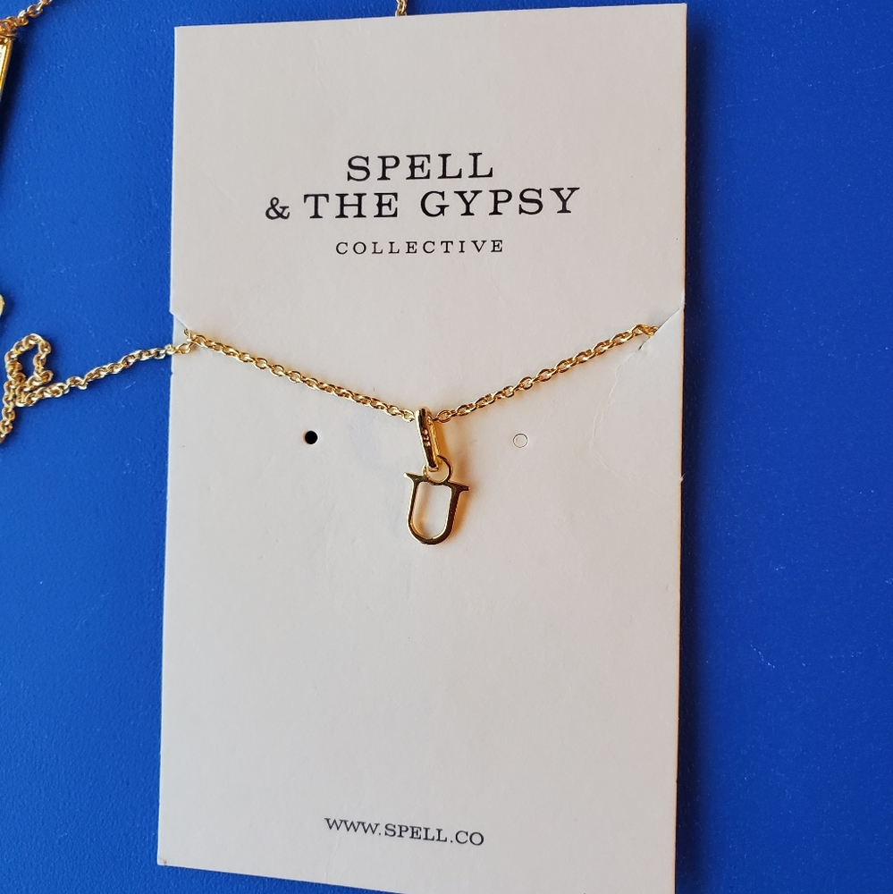 Spell & The Gypsy Collective Wild Love Gold Letter "U" Charm